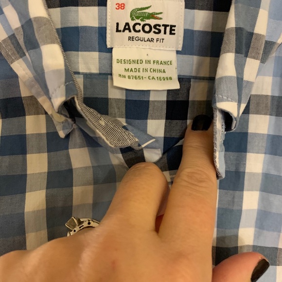 Lacoste dress shirt 38 (15 US) - Picture 3 of 4